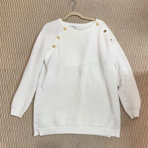 Seraphine maternity nursing White Button-Detail Women's Sweater